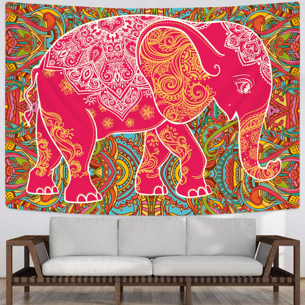 
Mandala Tapiz Psychedelic Tenture Mandala Elephant Tapestries enthusiasm Home Tapestrys red Rug Wall
                