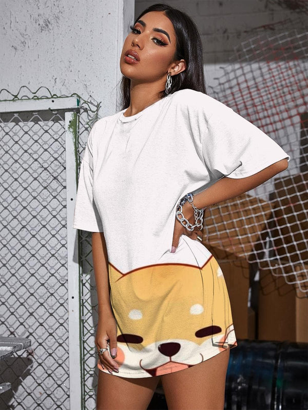 
Dog T Shirt Women Lovely Tshirt Printed Animal Shirt Print Kawaii Funny T shirts
                