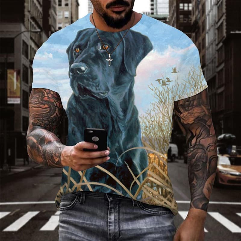 Dog T-shirt Men Animal Funny T shirts Landscape T-shirts 3d Harajuku Tshirt Printed