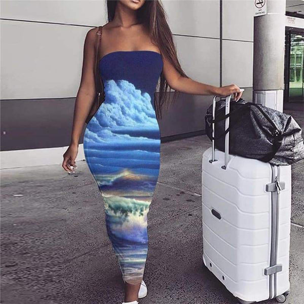 Indios Dress Women Cloud Party Horse Boho Womens Clothing Elegant - KYKU