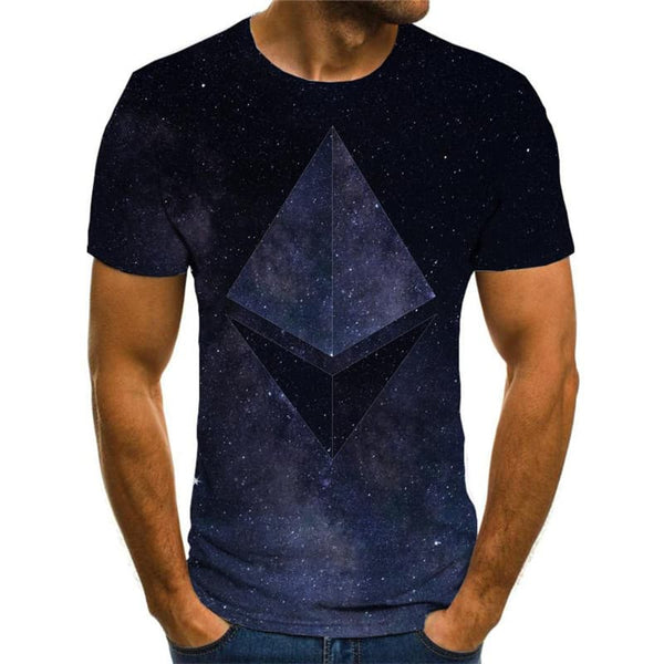 
Ethereum T shirt Men Galaxy Tshirts Casual Art Tshirt Printed Funny Shirt Print
                