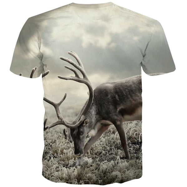 
Deer T-shirt Men Animal Tshirts Novelty Landscape Tshirts Casual Short Sleeve
                