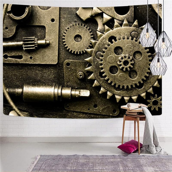 
Metal Tapestry Engine Home Tapestrys Gear Rug Wall Paint Wall Tapestry Decor
                