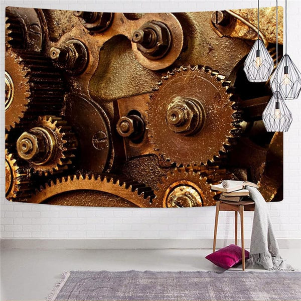 
Metal Tapestry Engine Tenture Mandala Gear Rug Wall Art Wall Tapestry
                