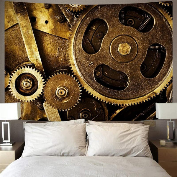 
Metal Tapiz Engine Tapestries Gear Rug Wall Paint Tenture Mandala Wall Hanging
                