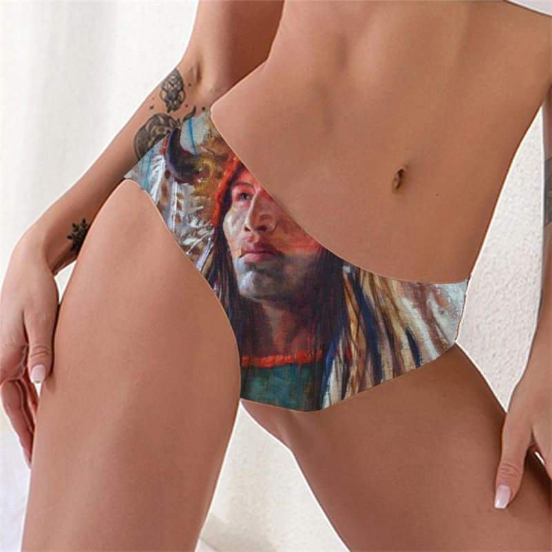 Indios Briefs Women Graffiti Underwear Art Lingerie Female Colorful Seamless - KYKU