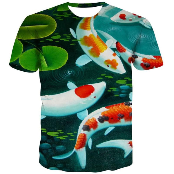 
Fish T-shirt Men Animal Shirt Print Flower Anime Clothes Romantic T-shirts 3d
                