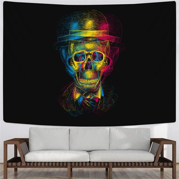 
Skull Tapestry Punk Tenture Mandala Psychedelic Wall Tapestry Hat Rug Wall
                
