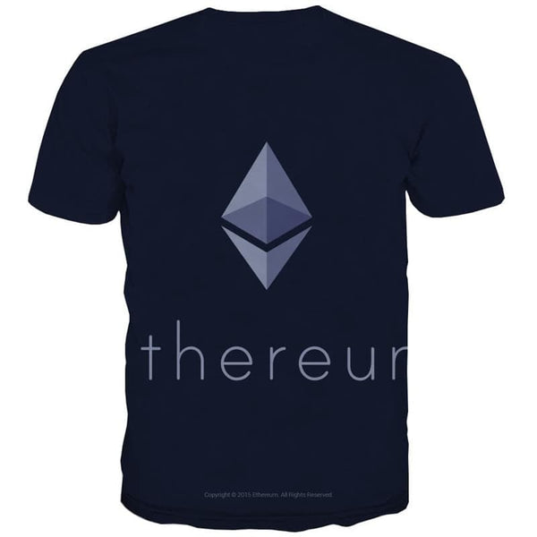 
Ethereum T shirt Men Art T-shirts 3d Retro Funny T shirts Harajuku Tshirts Casual
                