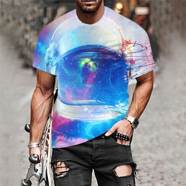 
Astronaut T shirt Men Galaxy Tshirt Printed Nebula Anime Clothes Colorful Tshirts Casual
                