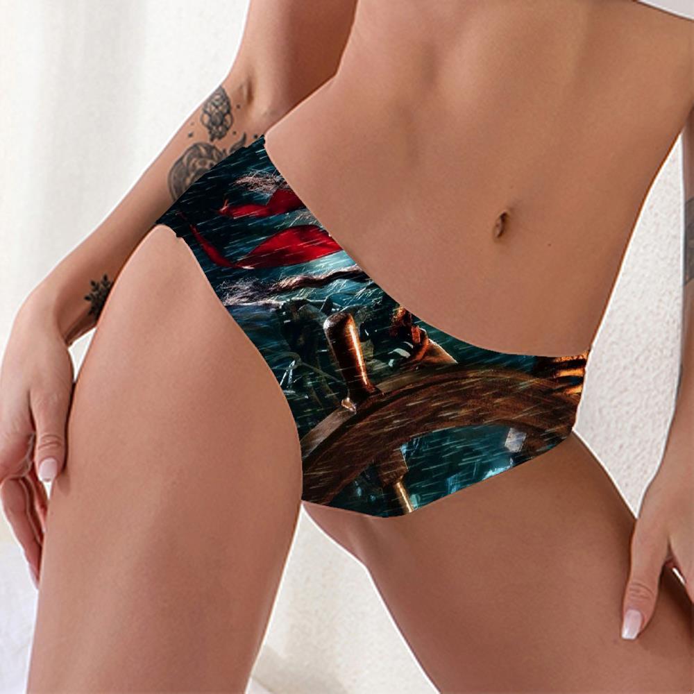 Skull Panties Women Punk Knickers Pirate Seamless Rain Tanga Ferry Underwear - KYKU