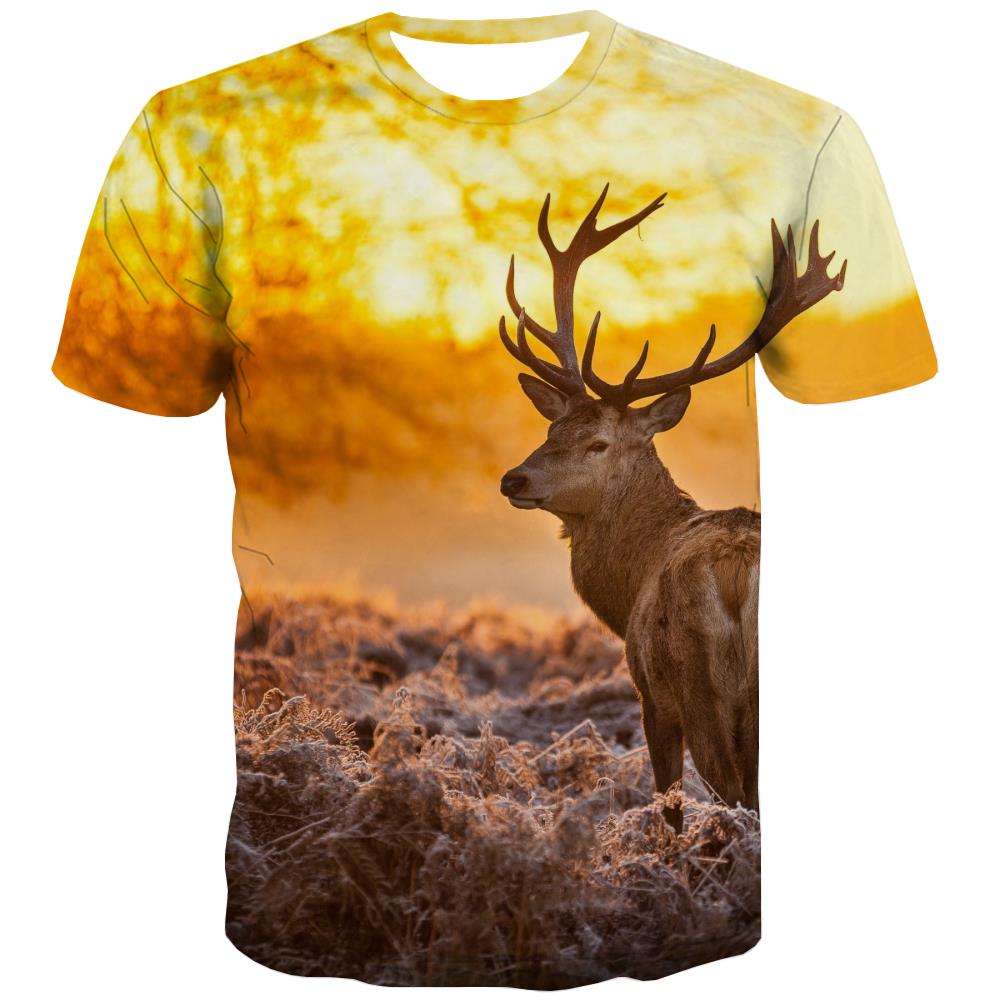 Hunting T shirts Men Jungle Shirt Print Deer Tshirts Cool Shooter Tshirts Casual Camouflage T shirts Funny