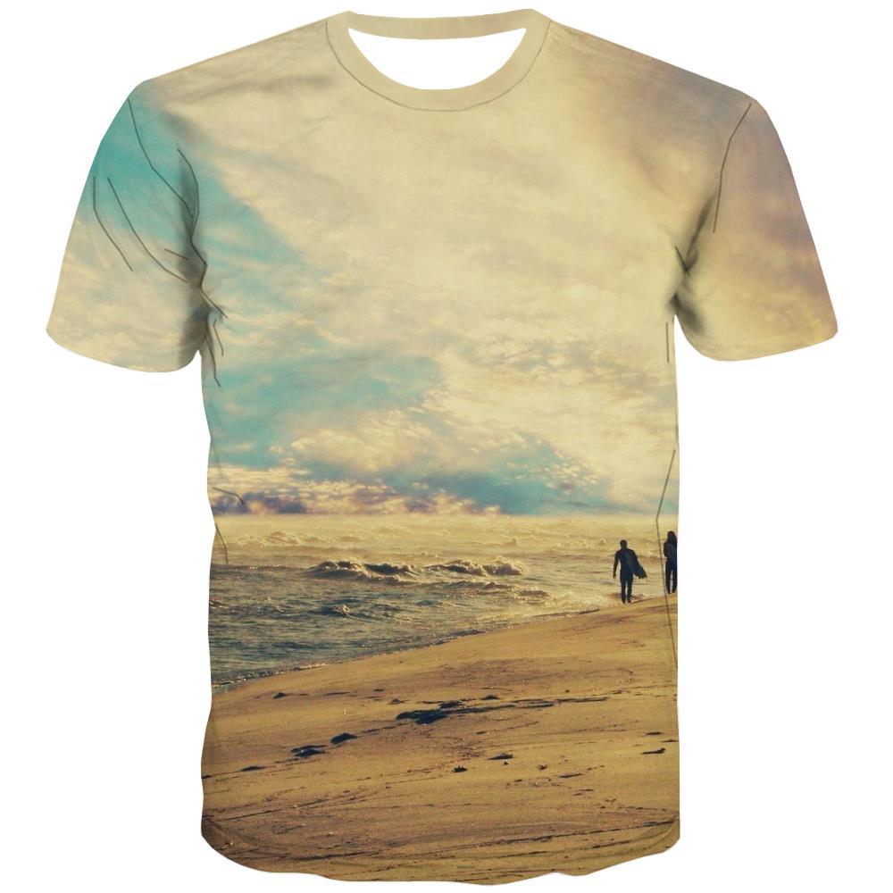 surf T shirts Men The sea T shirts Funny sport Tshirts Casual Cool Shirt Print - KYKU