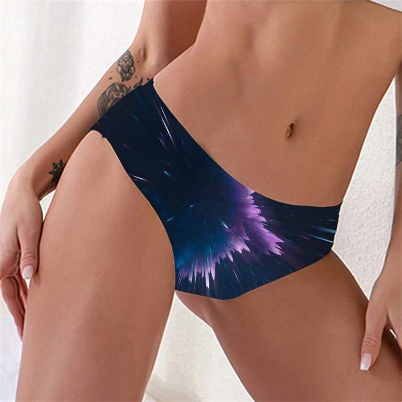 Geometric Panties Women Psychedelic Tanga Vortex Pantys Galaxy Underwear - KYKU