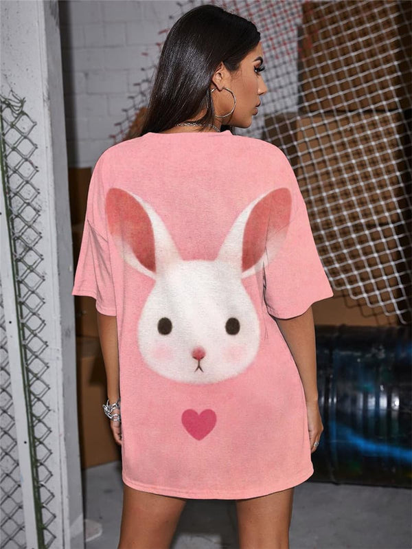
Rabbit T Shirt Women Animal Gothic Love Tshirt Printed Lovely Summer
                
