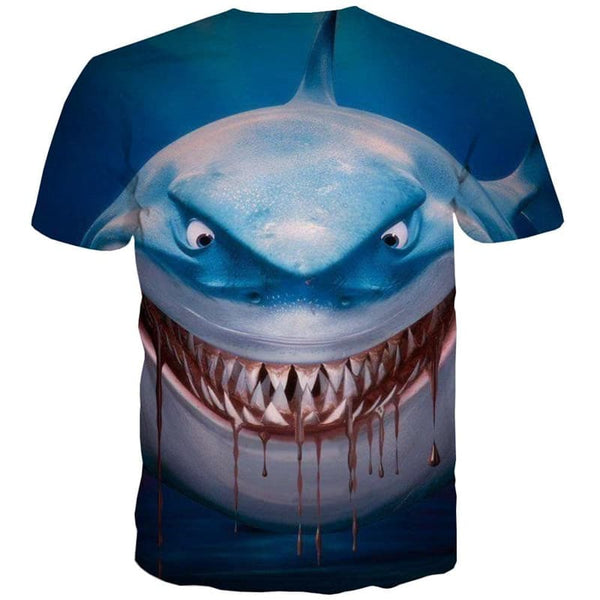 
Shark T-shirt Men Ocean T-shirts 3d Animal Tshirts Casual Blood Tshirt Printed War Funny T shirts
                