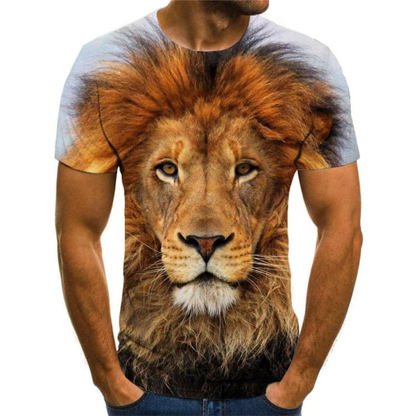 
Lion T shirt Men Animal Tshirts Casual Casual T-shirts 3d Street Tshirt Printed
                