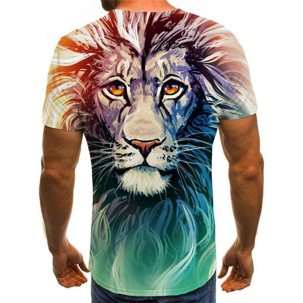 
Lion T shirt Men Animal Tshirts Casual Graffiti Anime Clothes Colorful Shirt Print
                