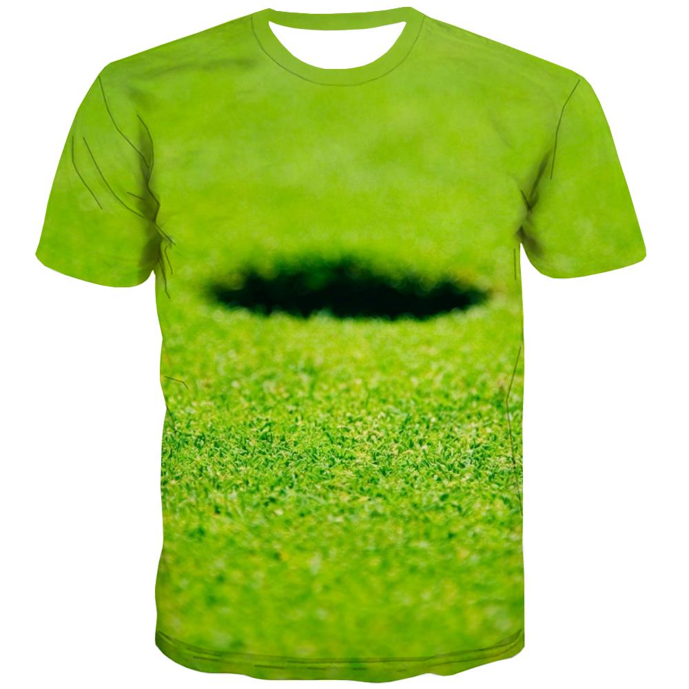 Lawn T-shirt Men Golf Tshirts Novelty Forest Tshirt Printed Natural Tshirts Cool Game Shirt Print