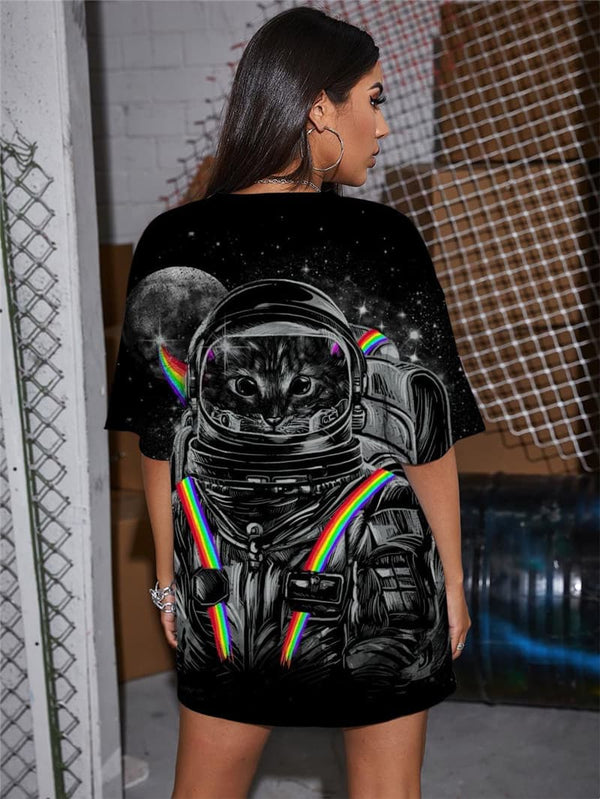 
Cat T Shirt Women Animal Summer Rainbow T-shirts 3d Womens Clothing Femme Sexy
                