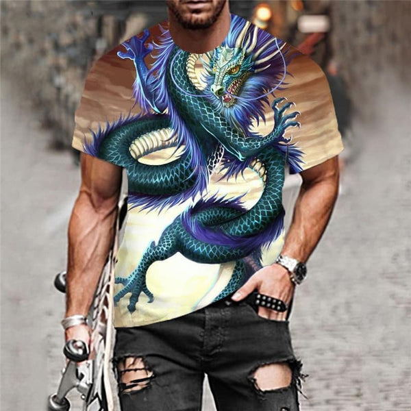 
Long T shirt Men Animal Anime Clothes Waves Tshirt Printed Harajuku Tshirts Casual
                