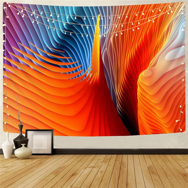 Geometric Tapiz Psychedelic Tenture Mandala Vortex Tapestries Color Wall Tapestry