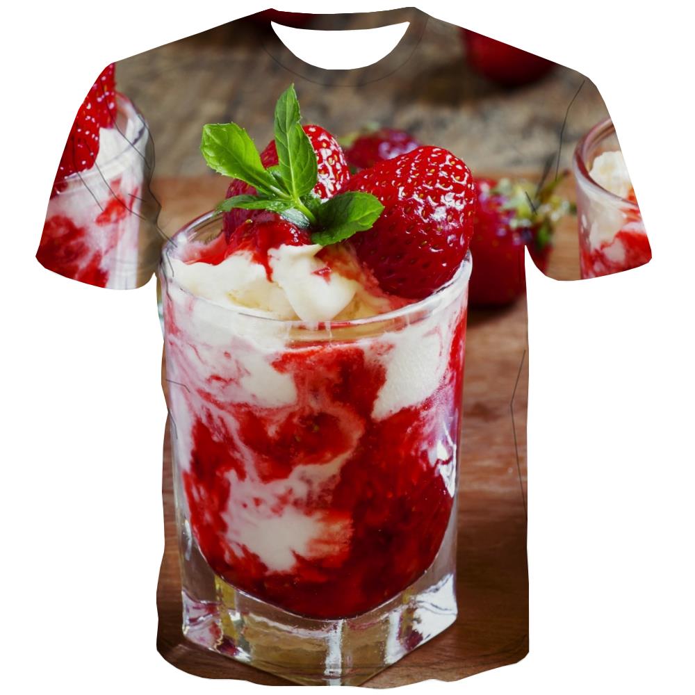Sweet T shirts Men Gourmet Tshirts Novelty Icecream Tshirt Anime Colourful Tshirt Printed