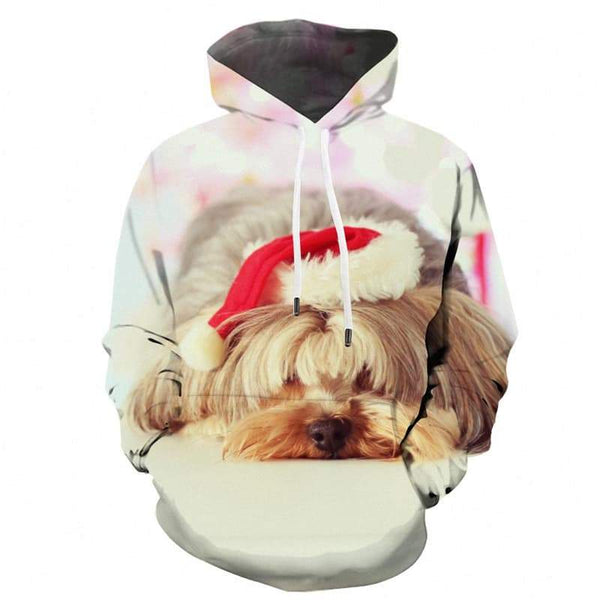 Animal Hoodie Men Dog Hoody Anime Christmas Sweatshirt Printed Party Hoodie Print - KYKU