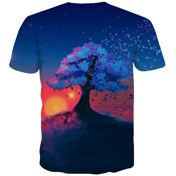 
Sunset T shirts Men Tree Tshirt Printed Galaxy Shirt Print Colorful T shirts Funny Harajuku Tshirts Casual - KYKU
                