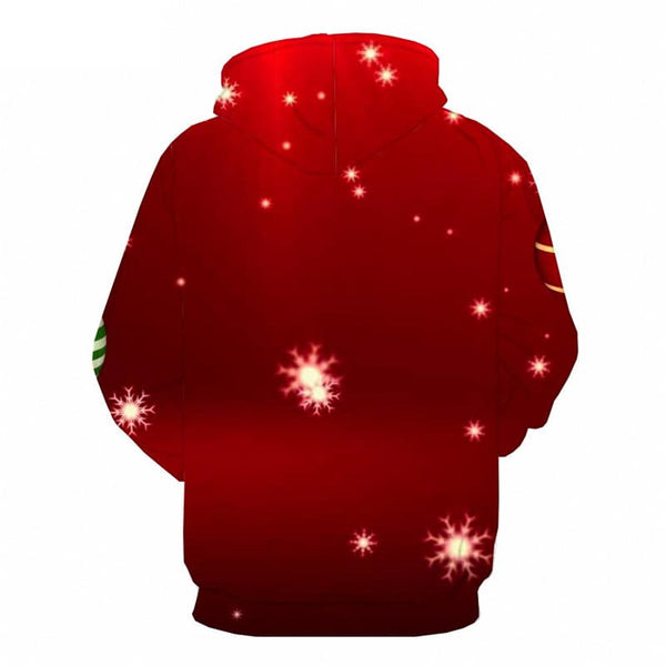
Christmas Sweatshirts men Red Hooded Casual Snowflake 3d Printed New Year Hoody Anime
                