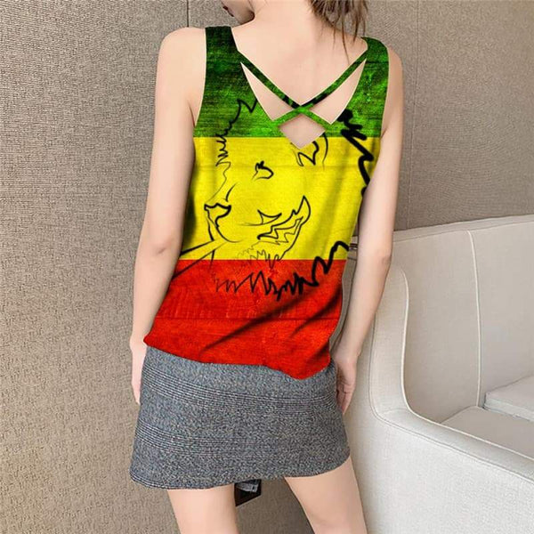
Lion Tank-Top women Animal Sleeveless 3d Anime Vest Printed Colorful Funny Top Harajuku Vest Print - KYKU
                