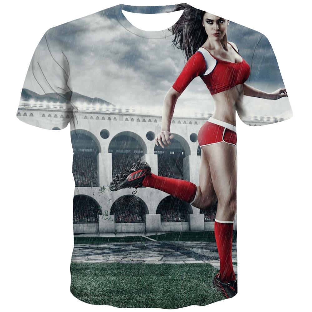 Lawn T-shirt Men Football T-shirts 3d Athletics Tshirts Novelty Stadium Tshirts Cool