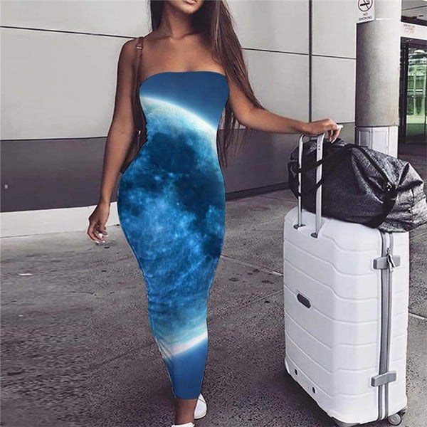 Wolf Dress Women Animal Vestido Sexy Anime Boho Cloud Sundress Womens Clothing - KYKU