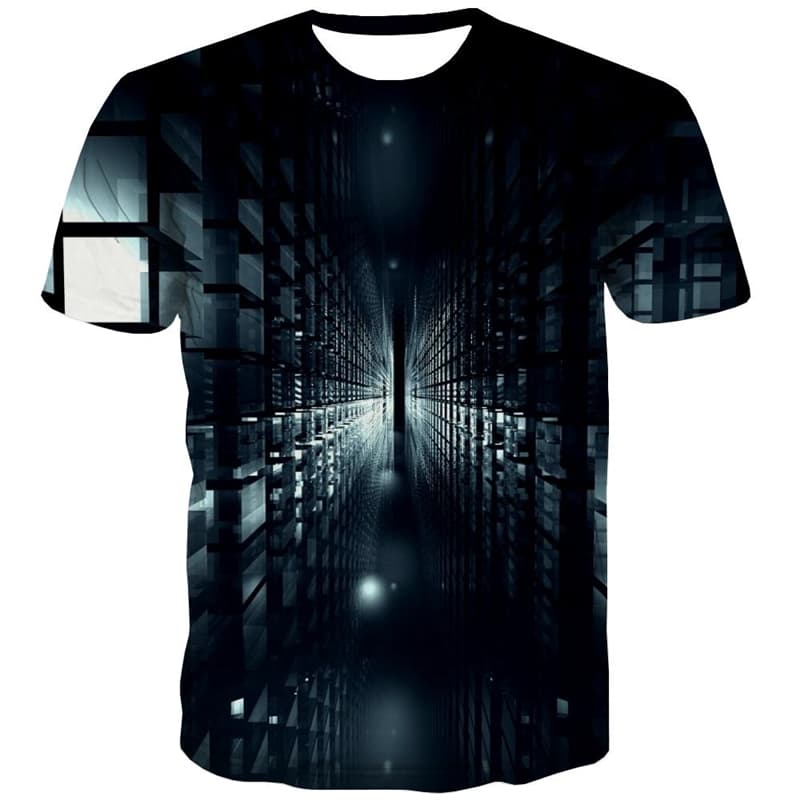 Abstract T shirts Men Harajuku Tshirts Cool Black Tshirt Printed Short Sleeve