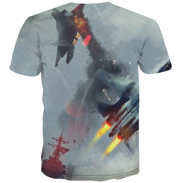 
War T-shirt Men Military T-shirts Graphic Helicopter Tshirts Casual Flame Tshirts Cool
                
