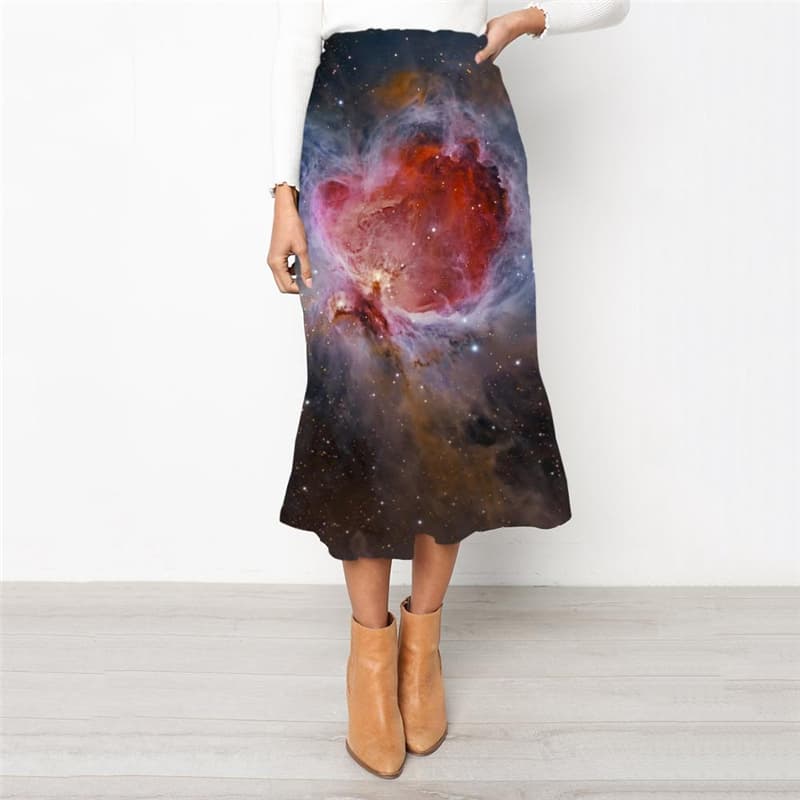 Galaxy Skirts Women Space High waist skirts Universe Skirt Ladies Nebula School skirt
