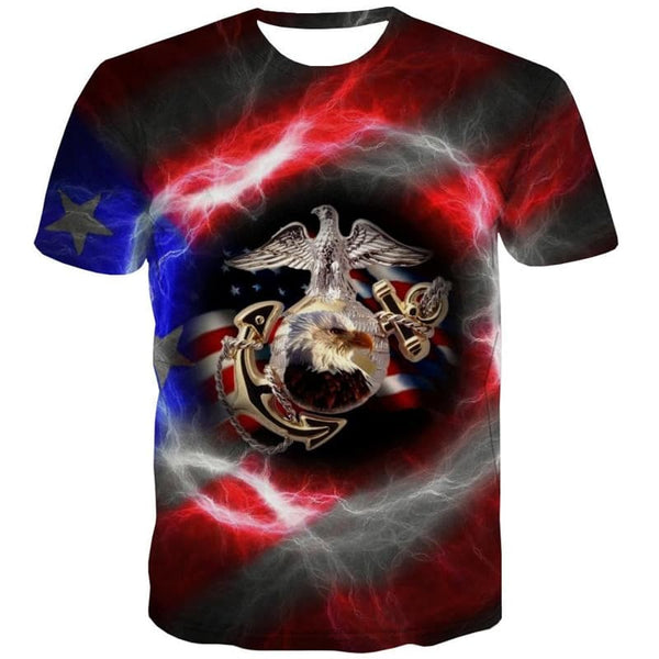 
Eagle T-shirt Men Lightning Tshirt Printed Animal Funny T shirts United States Tshirts Casual
                
