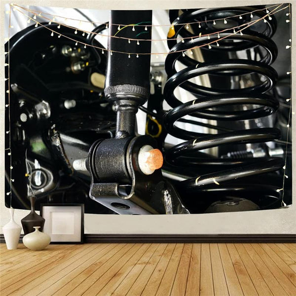 Metal Tapiz Engine Tapestries Gear Wall Tapestry Hip Hop Rug Wall Decor