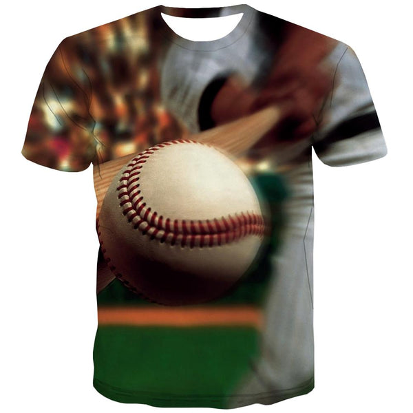 Baseball T shirts Men Stadium Tshirts Cool Game Tshirts Novelty White Tshirts Casual
