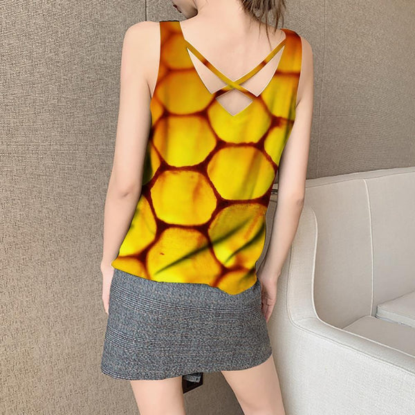 
Geometric Tank Top Women Psychedelic Anime Clothes Vortex Tank Tops Casual Honeycomb Funny Top Honey Sleeveless 3d - KYKU
                