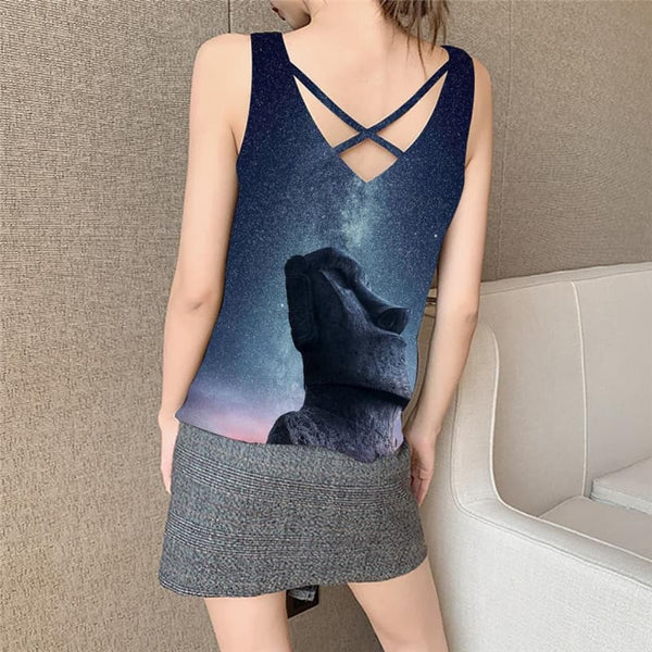 
Galaxy Tank Top Women Space Vest Print Universe Tank Tops Casual Art Sleeveless 3d
                