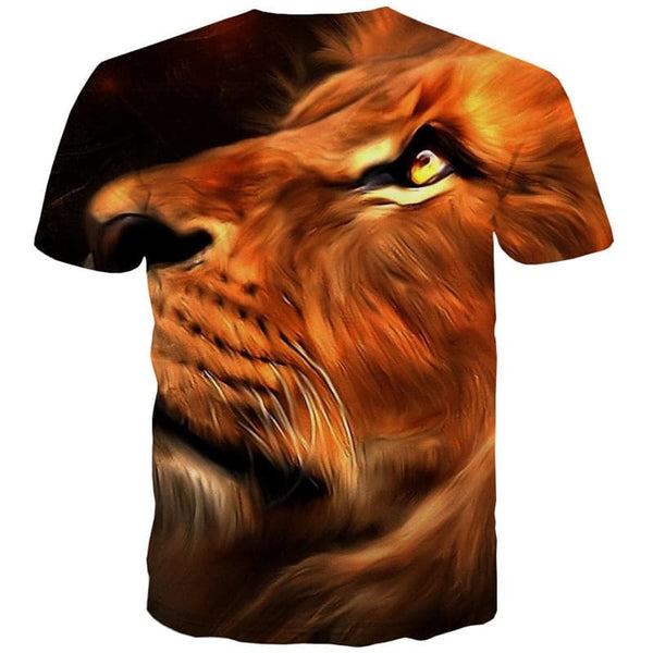 
Lion T-shirt Men Animal Tshirts Casual Abstract T-shirts 3d Street Tshirt Printed
                