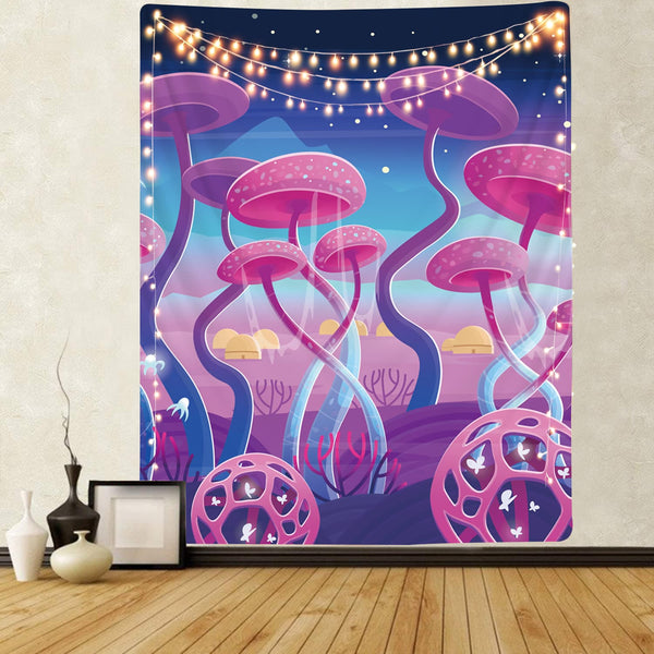 mushroom Tapiz Fantasy space Rug Wall Psychedelic Home Tapestrys Jellyfish Tapestries