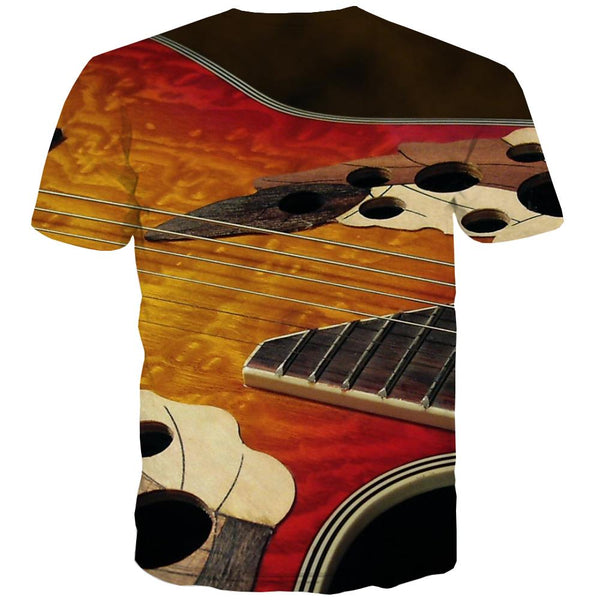 
Guitar T shirts Men Music T-shirts 3d Wooden Tshirts Cool Metal Tshirt Anime
                