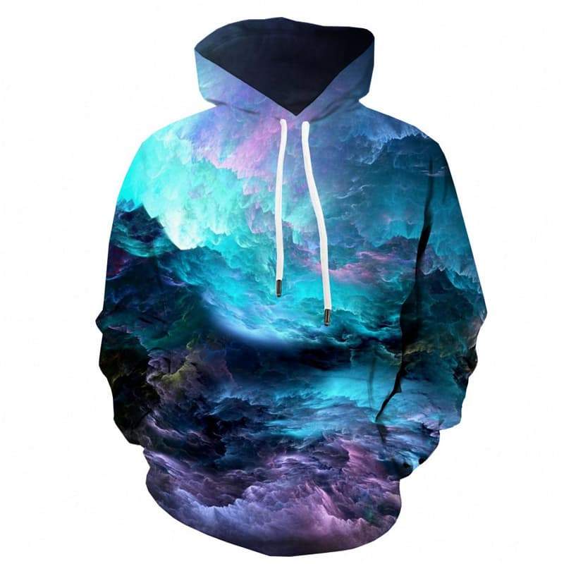 Cloud Sweatshirts men Nebula Sweatshirt Printed Colorful 3d Printed Unisex - KYKU