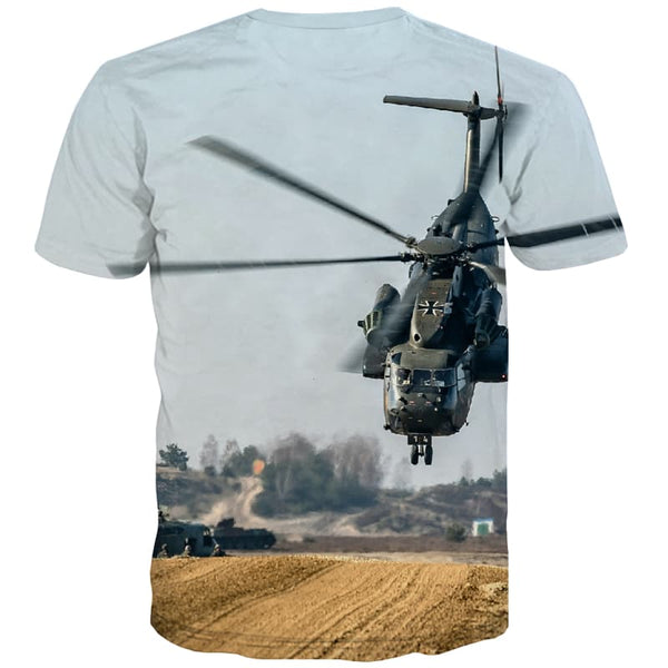 
Helicopter T-shirt Men Military Tshirts Casual Metal T shirts Funny Tree Tshirt Printed
                