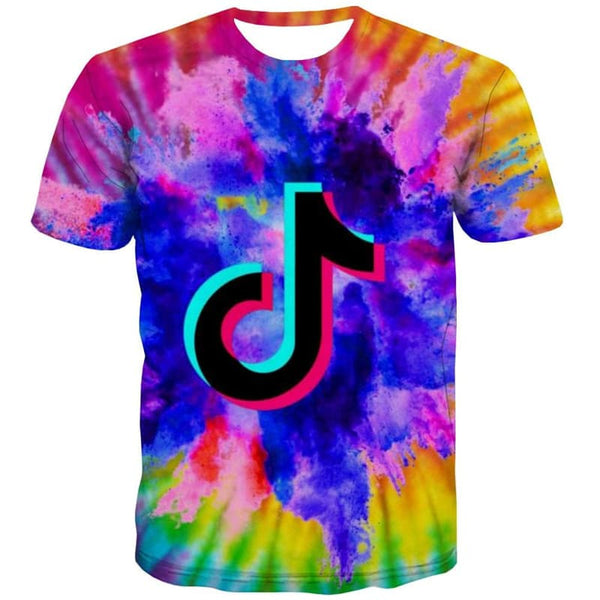 
Douyin T-shirt Men Dizziness Anime Clothes Music Tshirt Printed Colorful Funny T shirts
                