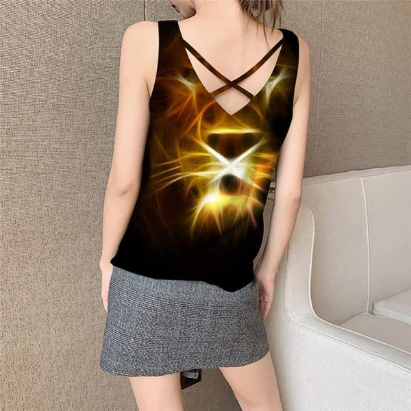 
Lion Tank-Top women Animal Tank Tops Casual Anime Anime Clothes Hilarious Funny Top Harajuku Vest Print - KYKU
                