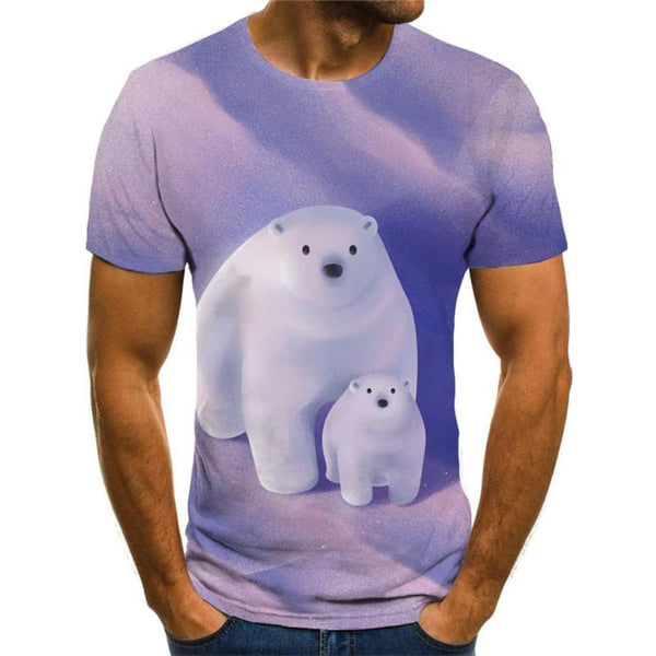 
Bear T shirt Men Animal T-shirts 3d Love Shirt Print Star Anime Clothes
                