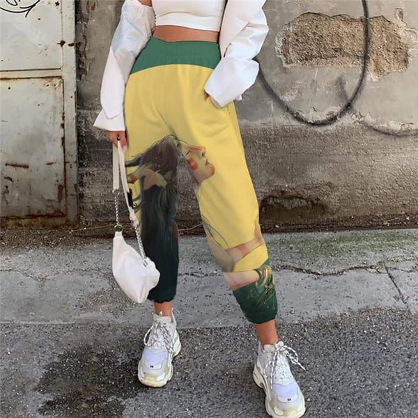 Indios Pants Women Moon Jogger Pants Painting Trouser Art 3d Printed - KYKU